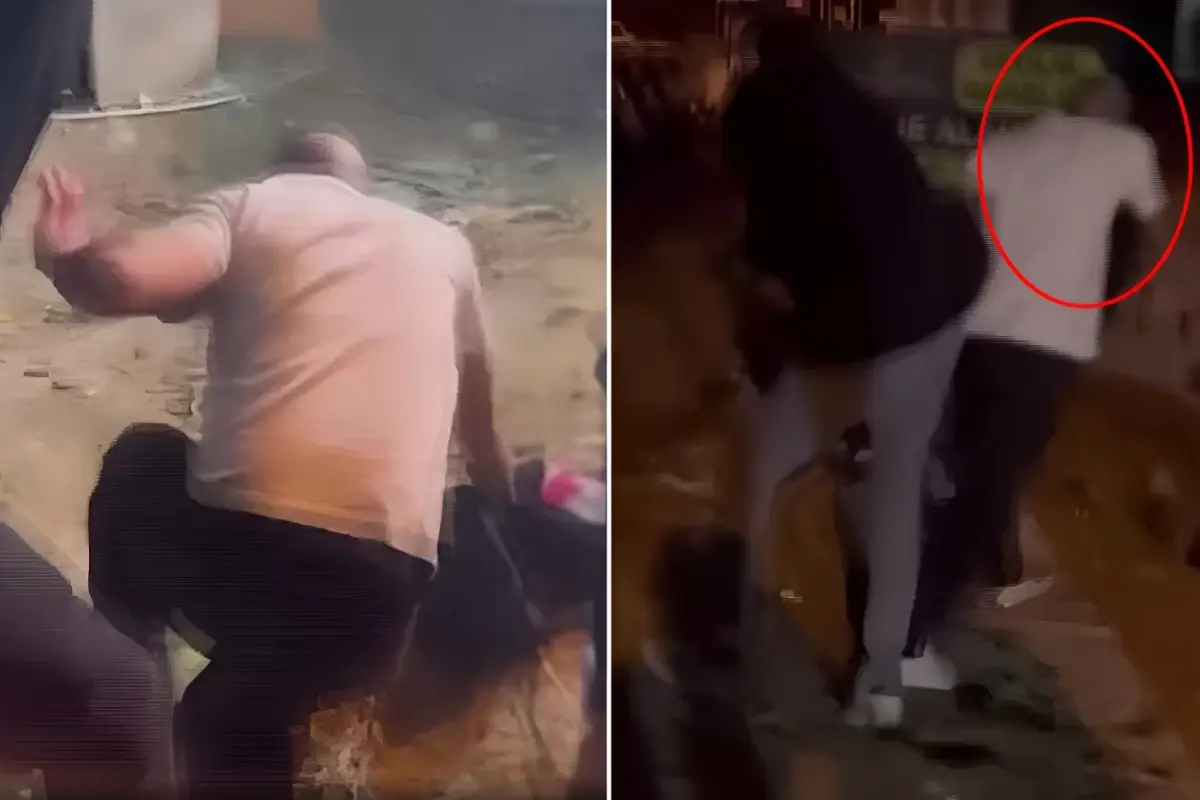 Kadını darp eden şahsa çevredeki vatandaşlardan meydan dayağı