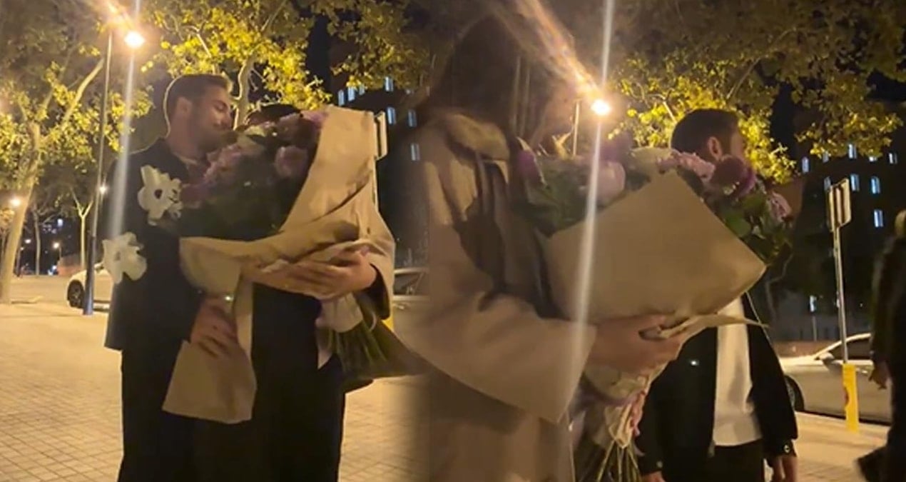 Genç çiftin romantizm anında arkadan geçen isim şaşırttı