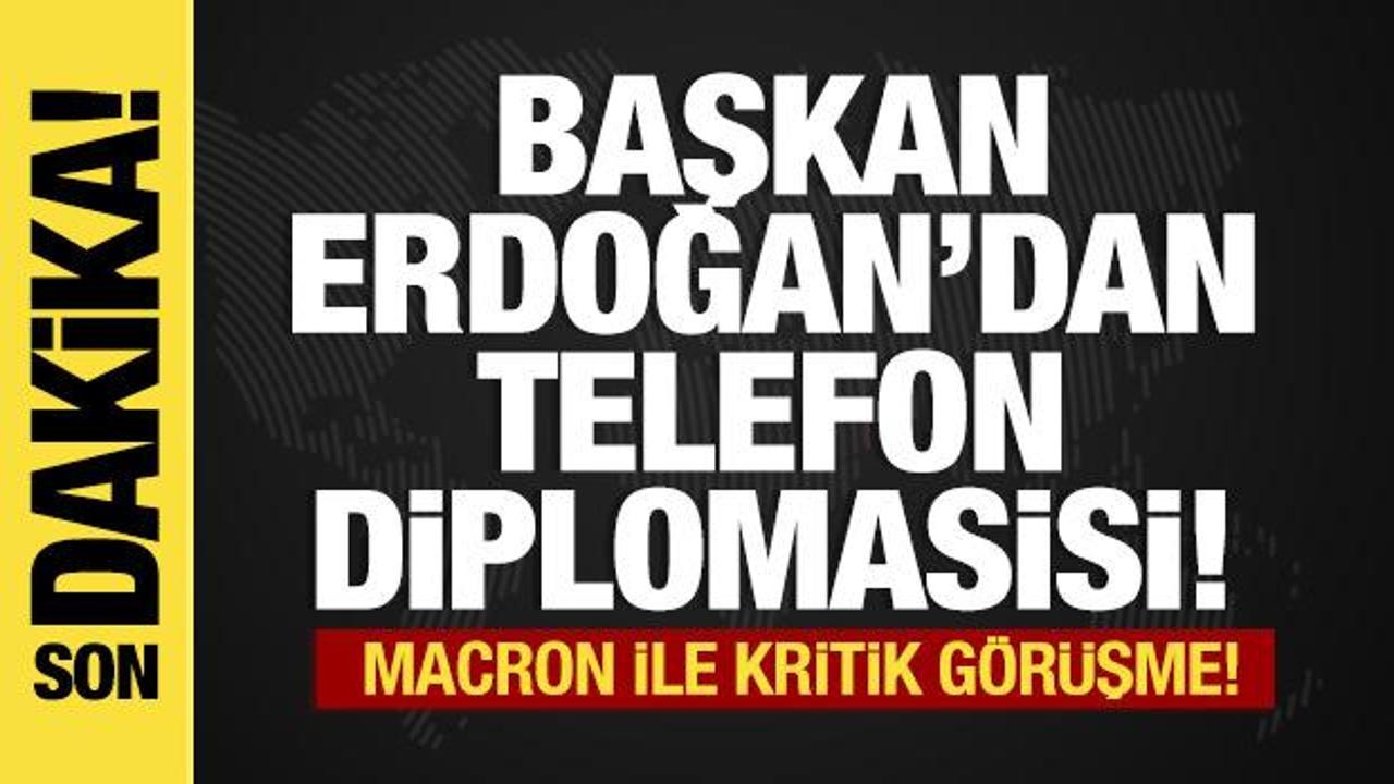 Son dakika… Cumhurbaşkanı Erdoğan Macron ile görüştü!